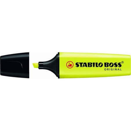 Stabilo Boss 70 Fluorescent Highlighter Marker - 2 to 5mm Line Width - Refillable - Water-Based Ink - Fluorescent Yellow