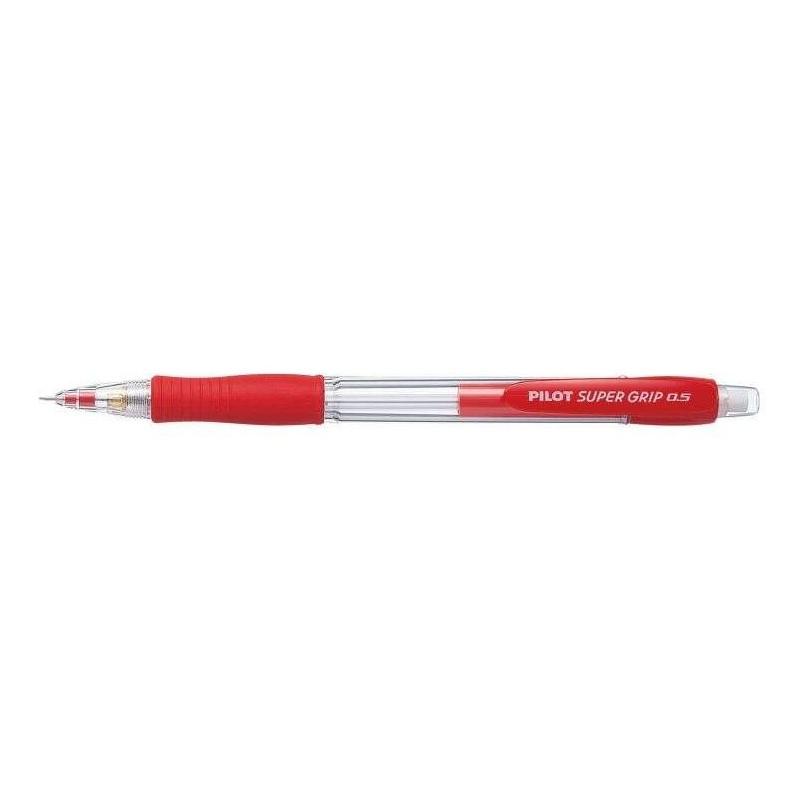 Pilot SuperGrip H185 Mechanical Pencil - 0.5mm Line - HB Lead - Red Body