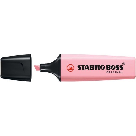 Stabilo Boss 70 Pastel Marqueur Surligneur Fluorescent - Tracé entre 2 et 5mm - Rechargeable - Encre à Base d'Eau - Coloris