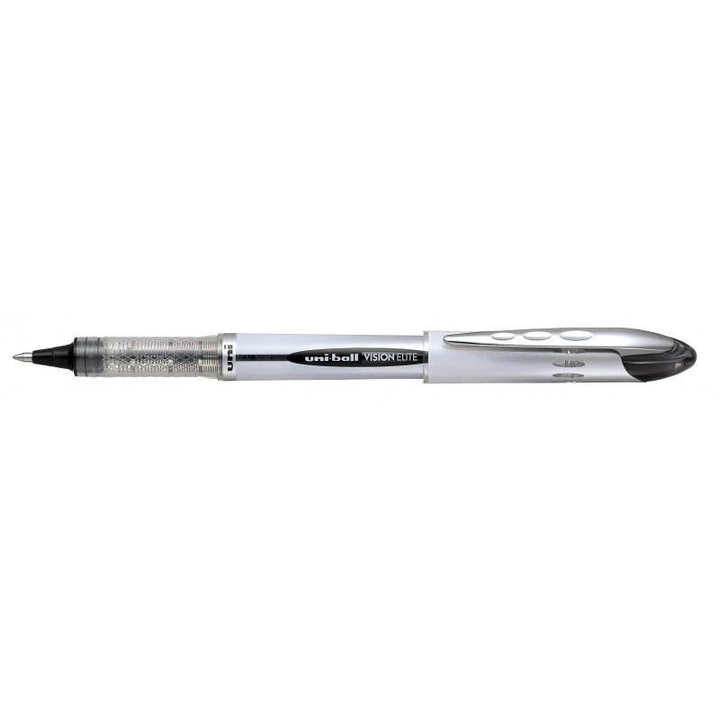 Uni-ball Vision Elite UB-200 Rollerball de Tinta Liquida - Punta de Bola 0.8mm - Sistema Antifugas para Viajes - Color Negro