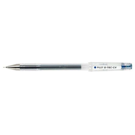 Pilot G-Tec C4 Gel Ballpoint Pen - Extra Fine - Refillable - 0.4mm Ball Tip - 0.2mm Line Width - Blue Colour