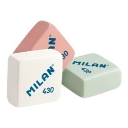 Milan 430 Borracha Quadrada - Miolo de Pão - Borracha Sintética Macia - Cores Sortidas