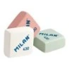 Milan 430 Square Eraser - Bread Crumb Type - Soft Synthetic Rubber - Assorted Colours