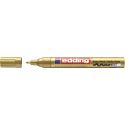 Edding 750 Marqueur Permanent - Pointe Ronde - Tracé entre 2 et 4 mm. - Encre Opaque - Séchage Rapide - Couleur Or