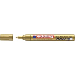 Edding 750 Rotulador Permanente - Punta Redonda - Trazo entre 2 y 4 mm. - Tinta Opaca - Secado Rapido - Color Oro