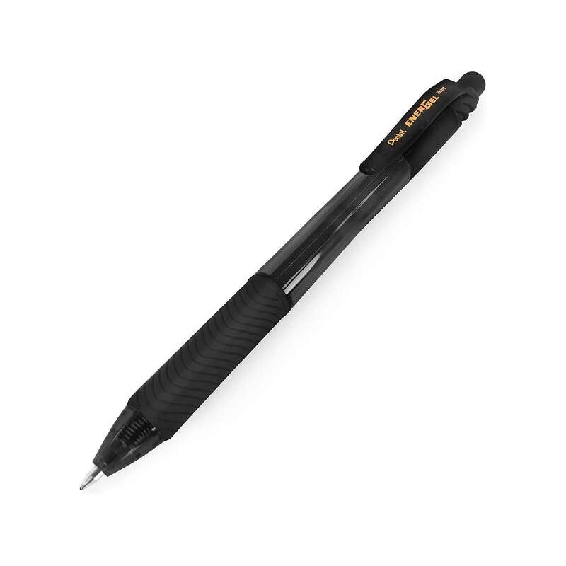 Pentel Energel X Esferografica de Bola Retratil - Ponta 0,7mm - Traco 0,35mm - Tinta Gel - Recarregavel - Zona de Pega - 50% de