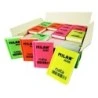 Milan Nata 2036 Rectangular Eraser - Plastic - Soft - Book Design - Assorted Fluorescent Colours