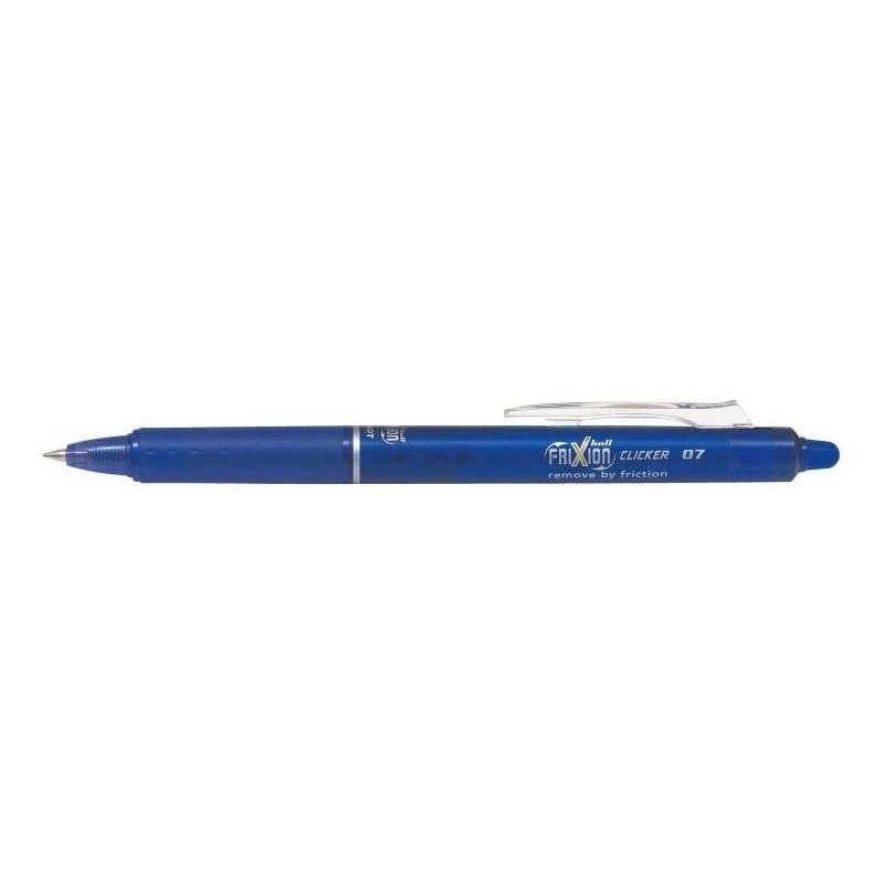 Pilot Frixion Clicker Boligrafo de Gel Borrable Retractil - Punta de Bola 0.7mm - Trazo 0.4mm - Grip Ergonomico - Color Azul