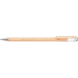 Pentel Hybrid Milky Esferográfica de Esfera - Ponta Fina 0.8mm - Traço 0.4mm - Tinta de Gel Opaca - Cor Laranja Pastel