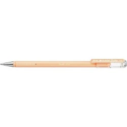 Pentel Hybrid Milky Stylo à Bille - Pointe Fine 0.8mm - Tracé 0.4mm - Encre Gel Opaque - Couleur Orange Pastel