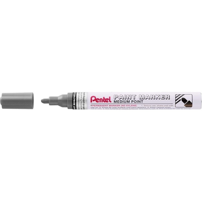 Pentel Paint Marker Marcador de Pintura - Punta Media 4.5mm - Permanente en todas las Superficies - Resistente a Luz y Agua
