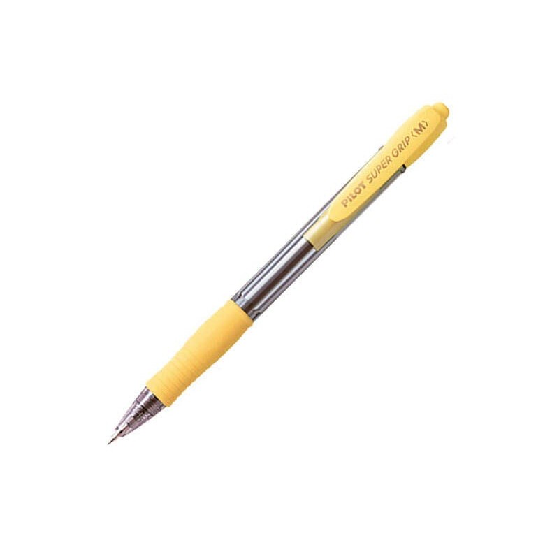 Pilot Esferográfica de Esfera Retrátil SuperGrip - Ponta Redonda 1,0mm - Traço 0,27mm - Tinta de Óleo - Grip Ergonómico - Cor