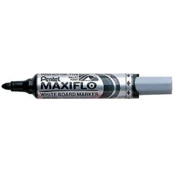 Pentel Maxiflo Marqueur pour Tableau Blanc - Régulation du Débit d'Encre - Pointe Ronde - Largeur de Ligne 2,5mm - 50% de