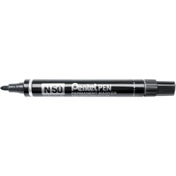 Pentel Pen N50 Permanent Marker - 4.3mm Tip - Water and Light Resistant - Black Colour