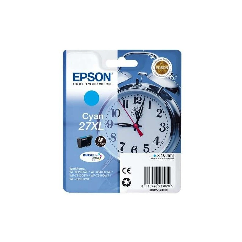 Epson T2712 (27XL) Cyan Ink Cartridge Original - C13T27124012