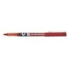 Pilot V5 HI-Tecpoint Rollerball Liquid Ink Pen - 0.5mm Fine Needle Point - 0.3mm Line Width - Red