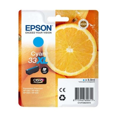 Epson T3362 (33XL) Tinteiro Ciano Original - C13T33624012