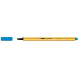 Stabilo Point 88 Marqueur à Pointe Fine en Fibre - Trait de 0.4 mm - Encre à Base d'Eau - Couleur Bleu