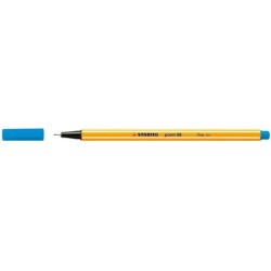 Stabilo Point 88 Rotulador de Punta Fina de Fibra - Trazo de 0.4 mm - Tinta con Base de Agua - Color Azul