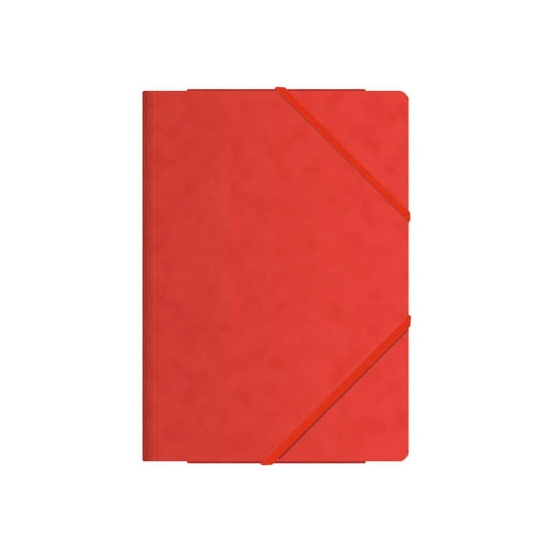 Dohe Elastic Folder with Three Flaps - Folio Size - Made of Premium Quality Card - Laminated - Flat Elastic Closure