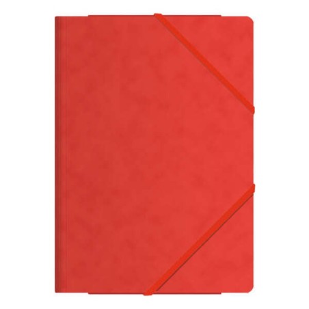Dohe Carpeta de Gomas con Tres Solapas - Tamaño Folio - Fabricada en Cartulina de Primera Calidad - Plastificada - Cierre con