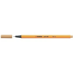 Stabilo Point 88 Fine Fibre Tip Pen - 0.4 mm Line Width - Water-Based Ink - Light Ochre