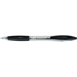 Bic Atlantis Classic Esferográfica Retrátil - Ponta de 1mm - Corpo Transparente com Pega - Cor Preta