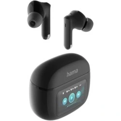 Hama Spirit Touch Auriculares Inalambricos TWS - Bluetooth 5.4 - Control Tactil Inteligente - Estuche Recargable - Color Negro