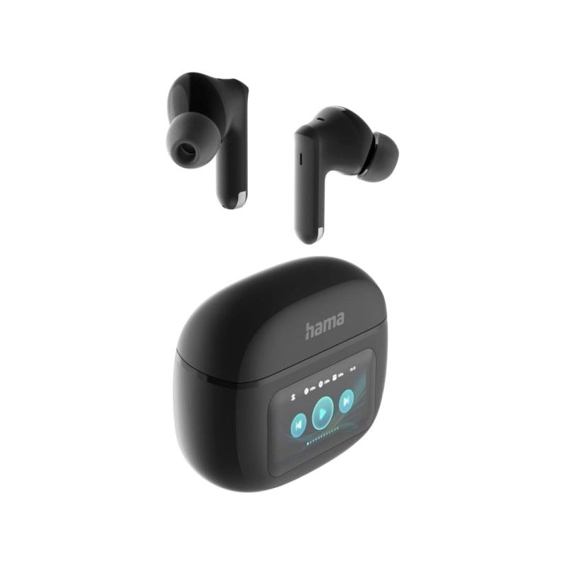Hama Spirit Touch Auriculares Inalambricos TWS - Bluetooth 5.4 - Control Tactil Inteligente - Estuche Recargable - Color Negro