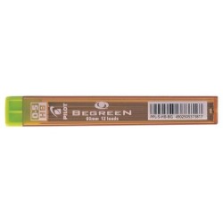Pilot Pack de 12 Mines Begreen 0.5 pour Porte-Mines - Dureté HB - Trait 0.5mm - Étui 100% Plastique Recyclé