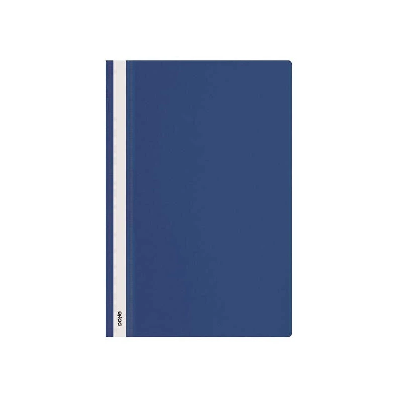 Dohe Dosier con Fastener - Tamaño Folio - Cubierta Transparente y Trasera Opaca - Fabricado en Polipropileno