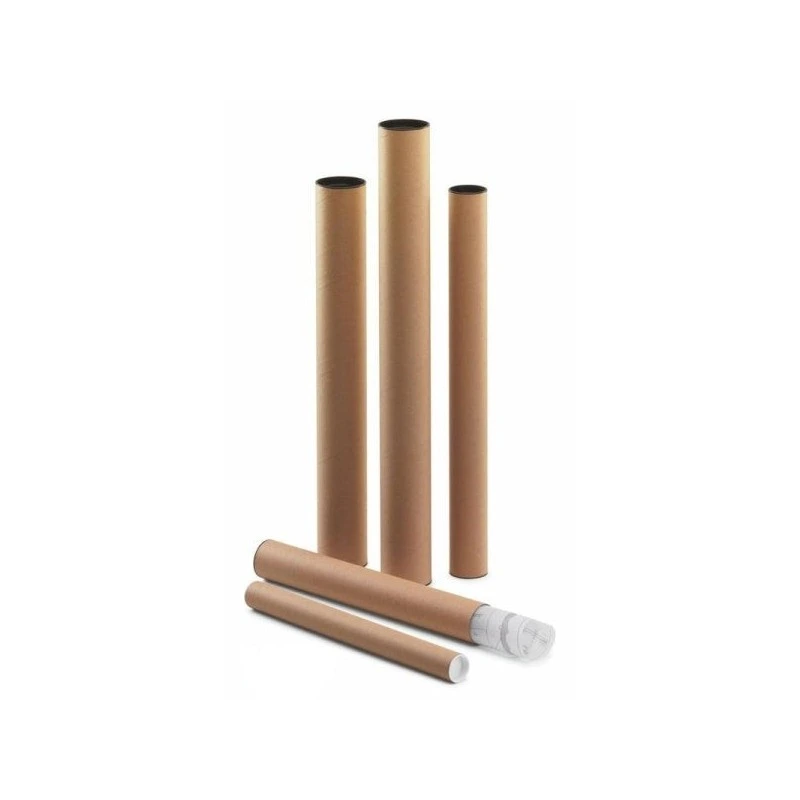 Faibo Tubo Portaplanos de Carton con Tapas de Plastico 640X60mm