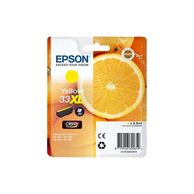 Epson T3364 (33XL) Yellow Ink Cartridge Original - C13T33644012
