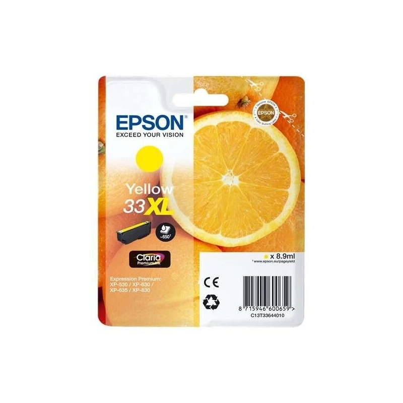 Epson T3364 (33XL) Yellow Ink Cartridge Original - C13T33644012