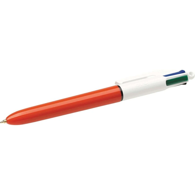 Bic 4 Colours Original Fine Boligrafo de Bola Retractil - Punta de 0.8mm - Trazo de 0.36mm - Tinta con Base de Aceite - Cuerpo
