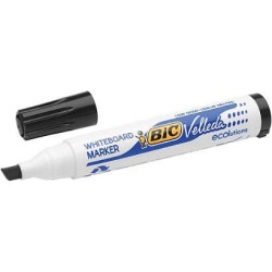 Bic Velleda 1751 ECOlutions Marqueurs pour Tableau Blanc - Pointe Biseautée - Trait entre 3mm et 5.5mm - Encre à Base d'Alcool
