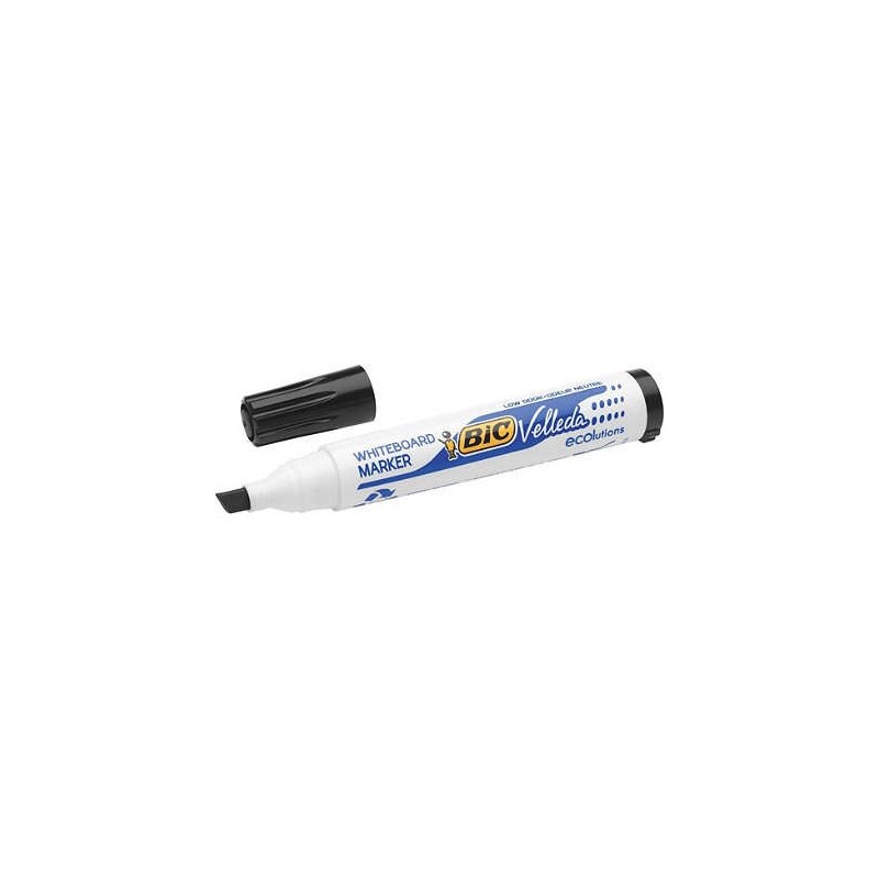 Bic Velleda 1751 ECOlutions Marqueurs pour Tableau Blanc - Pointe Biseautée - Trait entre 3mm et 5.5mm - Encre à Base d'Alcool
