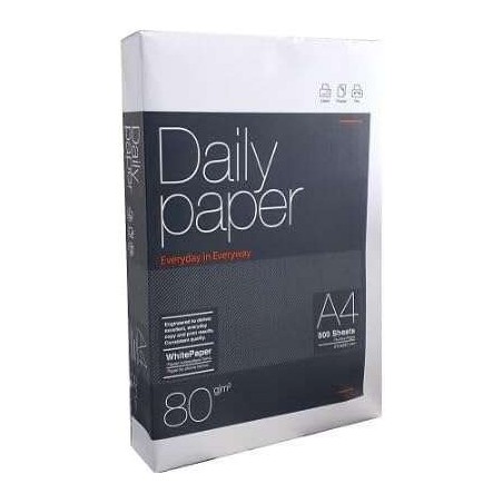 Daily Paper Papier A4 80gr. 210x297mm (500 Feuilles) Blanc