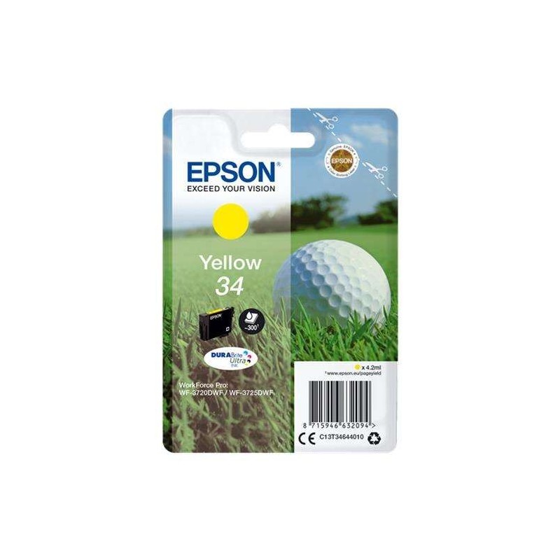 Epson T3464 (34) Amarillo Cartucho de Tinta Original - C13T34644010