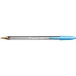 Bic Cristal Fun Ballpoint Pen - Broad 1.6mm Tip - Oil-Based Ink - Turquoise Blue