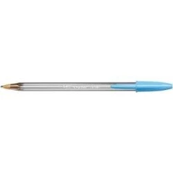 Bic Cristal Fun Stylo à Bille - Pointe Large de 1.6mm - Encre à Base d'Huile - Couleur Bleu Turquoise