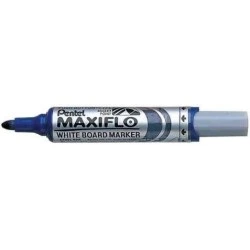 Pentel Maxiflo Marcador para Quadro Branco - Regulação do Fluxo de Tinta - Ponta Redonda - Largura de Linha 2,5mm - 50% de