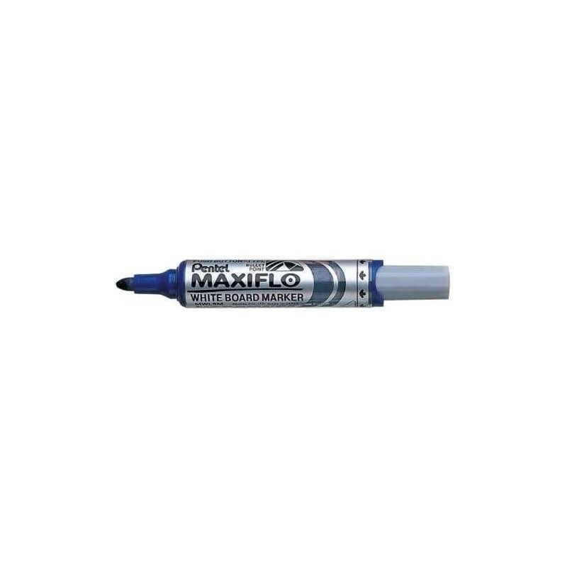 Pentel Maxiflo Marqueur pour Tableau Blanc - Régulation du Débit d'Encre - Pointe Ronde - Largeur de Ligne 2,5mm - 50% de