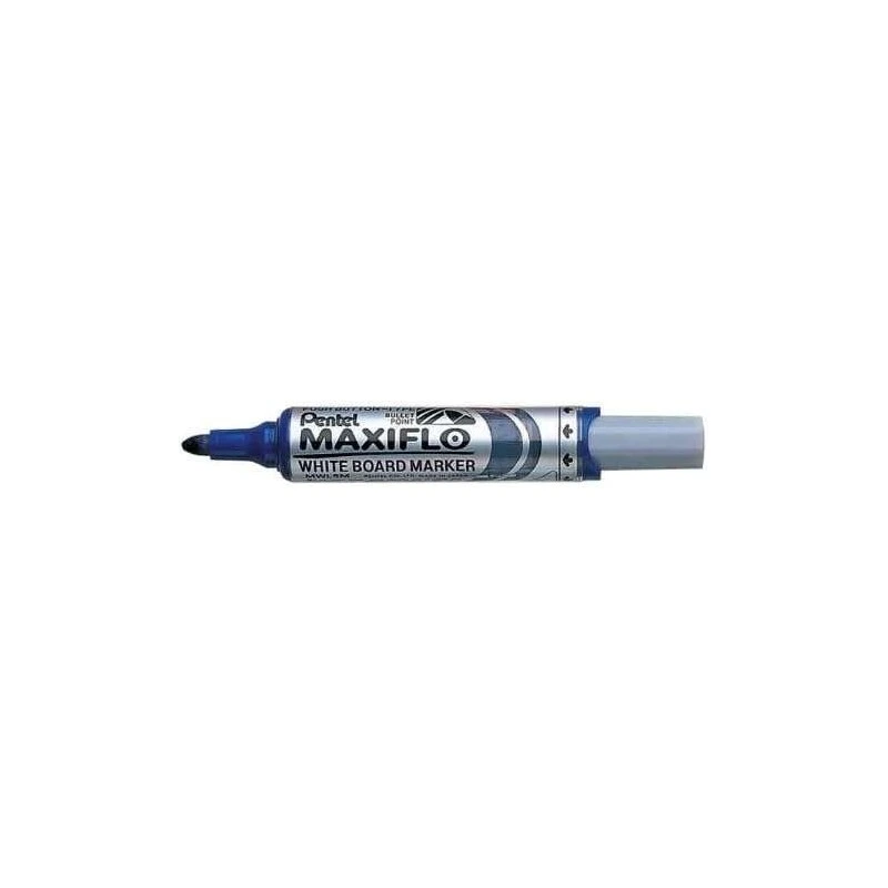Pentel Maxiflo Marqueur pour Tableau Blanc - Régulation du Débit d'Encre - Pointe Ronde - Largeur de Ligne 2,5mm - 50% de