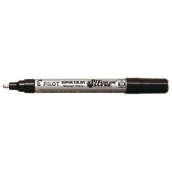 Pilot Super Color Marqueur Permanent Moyen - Pointe de 4,5mm en Polyacétal - Encre très Dense et Opaque - Corps Métallique