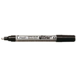 Pilot Super Color Marqueur Permanent Moyen - Pointe de 4,5mm en Polyacétal - Encre très Dense et Opaque - Corps Métallique