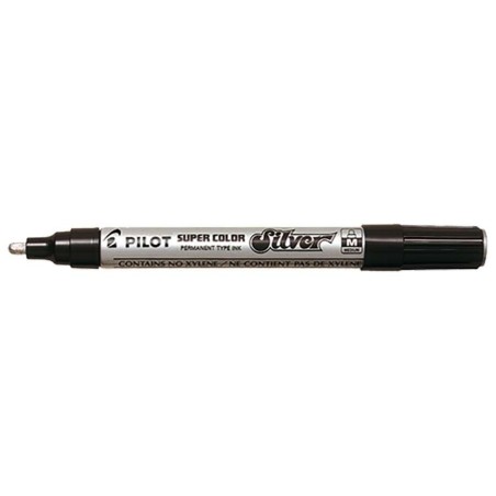 Pilot Super Color Rotulador Permanente Medio - Punta de 4,5mm de Poliacetal - Tinta muy Densa y Opaca - Cuerpo Metalico - Color