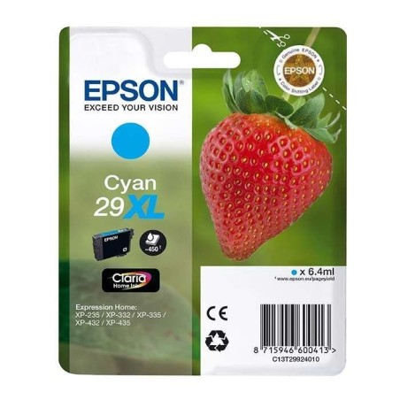 Epson T2992 (29XL) Cyan Ink Cartridge Original - C13T29924012