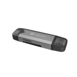 Natec Scarab 3 Lector de Tarjetas - SD,MICRO SD, USB 3.1 GEN 1, USB-A + USB-C - Color Gris