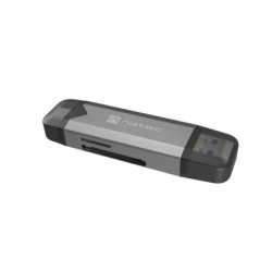 Natec Scarab 3 Lector de Tarjetas - SD,MICRO SD, USB 3.1 GEN 1, USB-A + USB-C - Color Gris